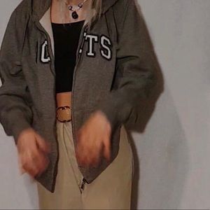 Roots zip-up sweater